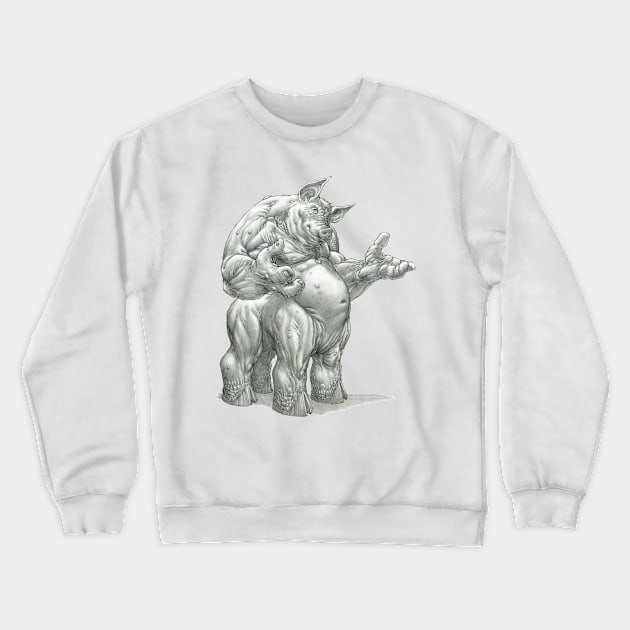 The Splithoof Centaurhog Crewneck Sweatshirt by gregorytitus